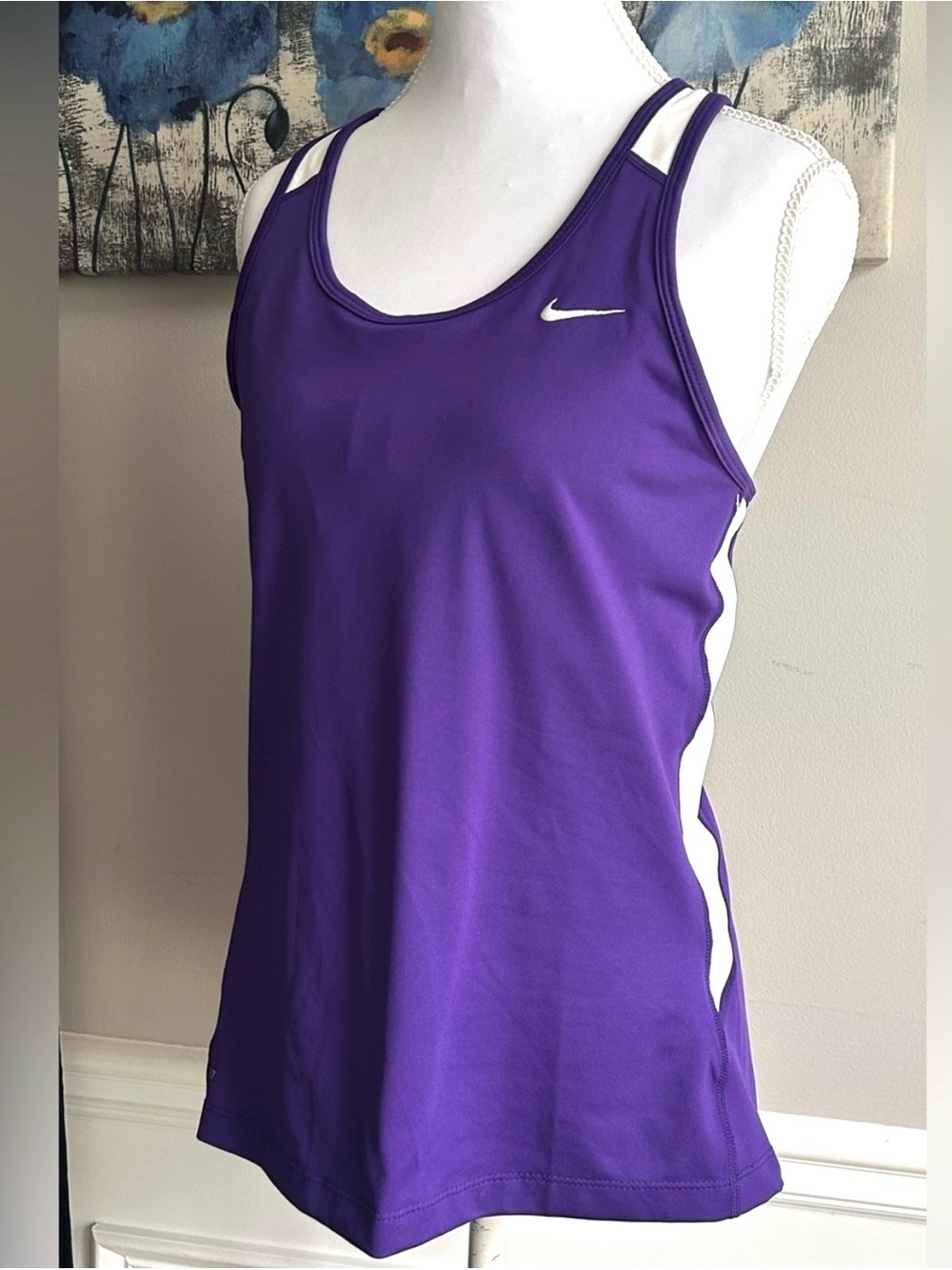 Nike Purple Tank Top with White Side Panels